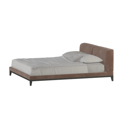 Infinity Upholstered Double Bed with Elegant Headboard