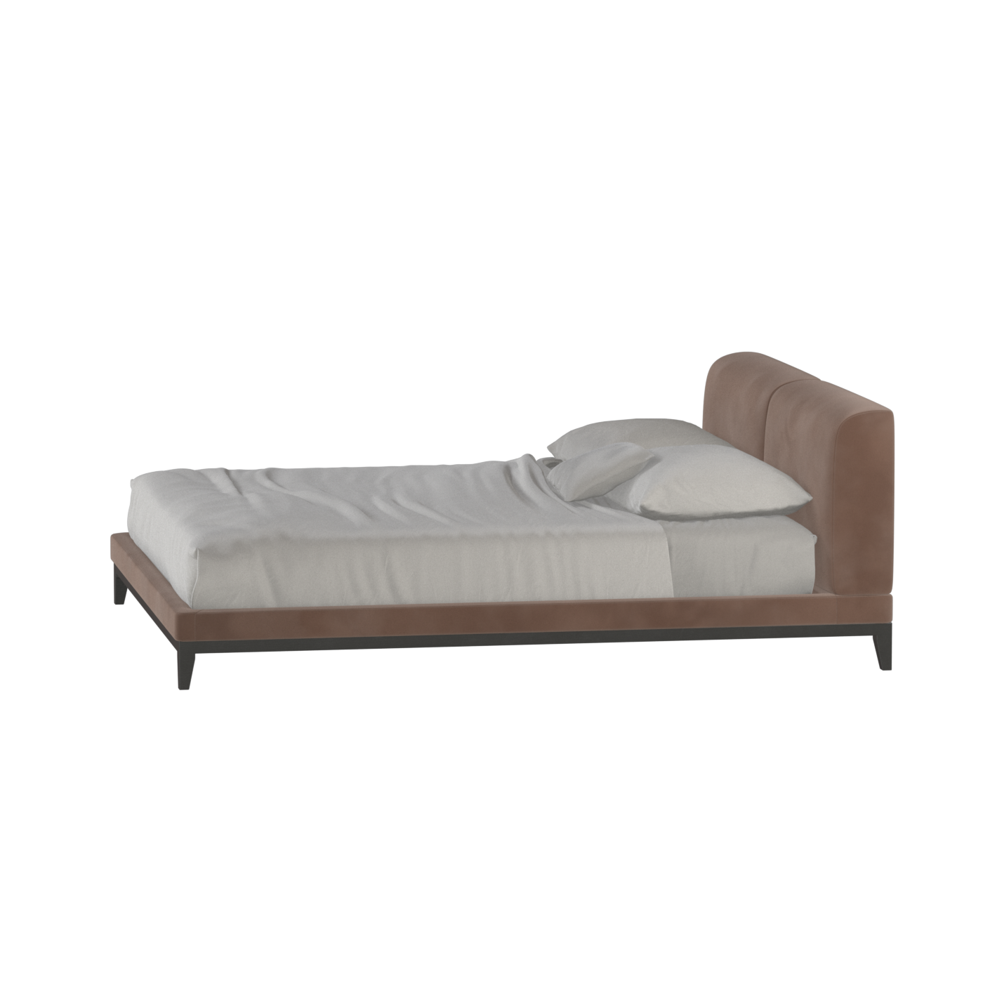 Infinity Upholstered Double Bed with Elegant Headboard