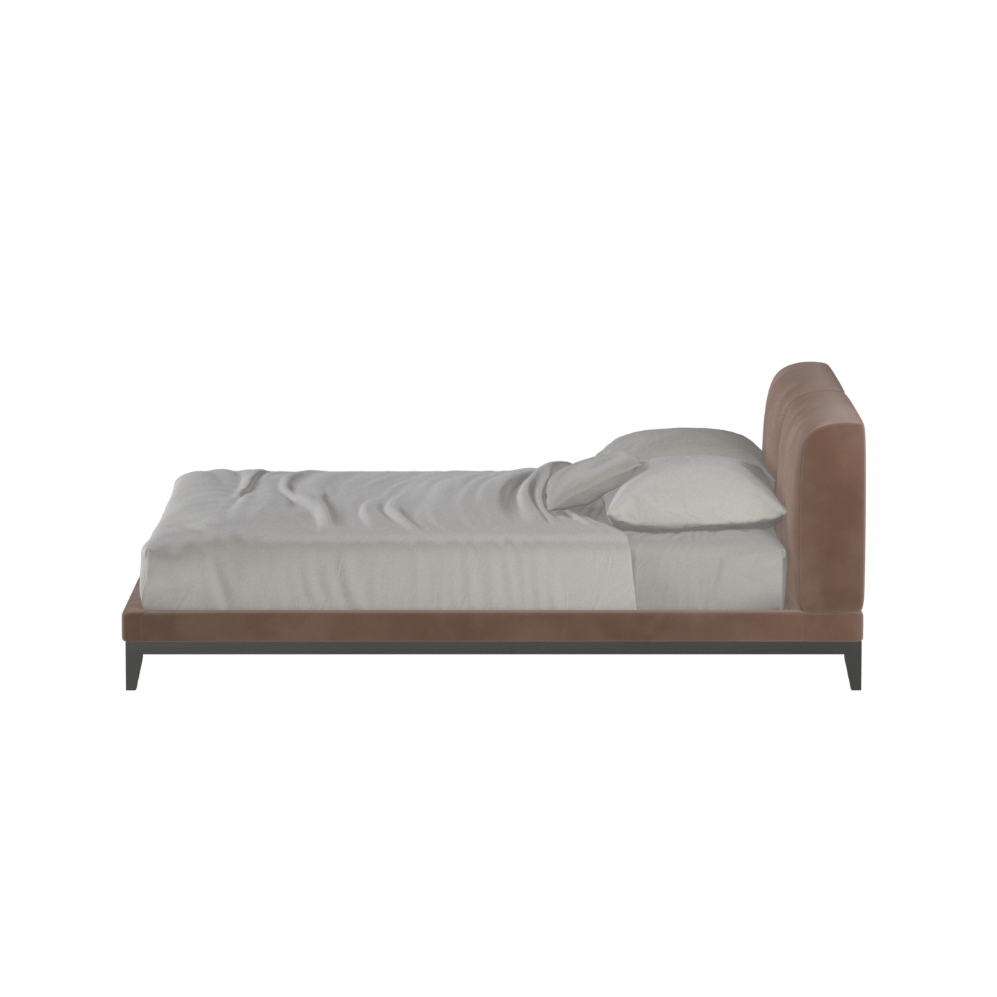 Infinity Upholstered Double Bed with Elegant Headboard
