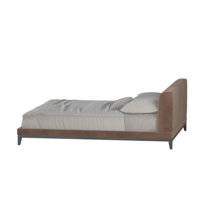 Infinity Upholstered Double Bed with Elegant Headboard