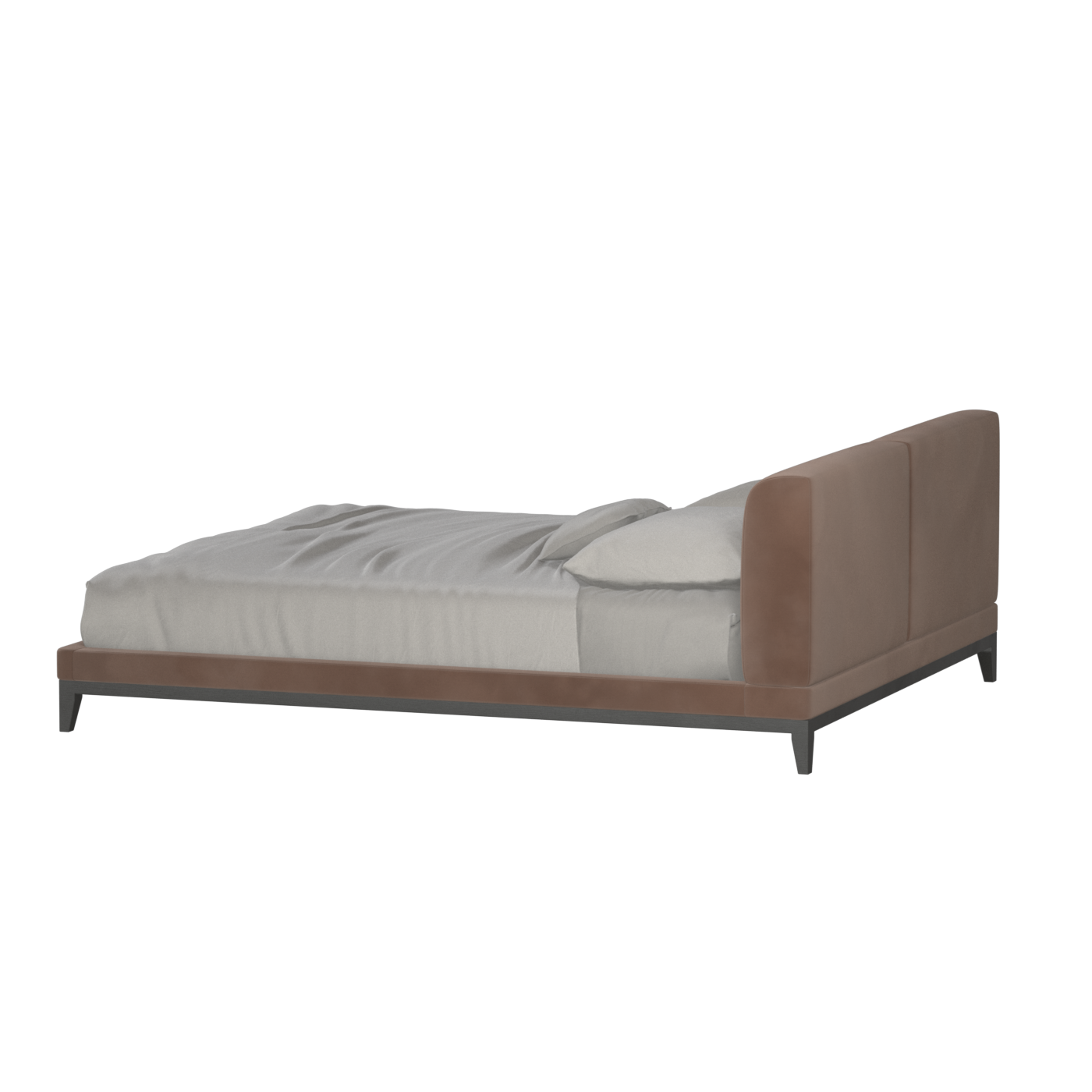 Infinity Upholstered Double Bed with Elegant Headboard