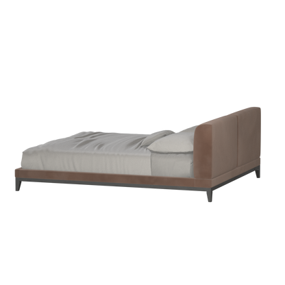 Infinity Upholstered Double Bed with Elegant Headboard