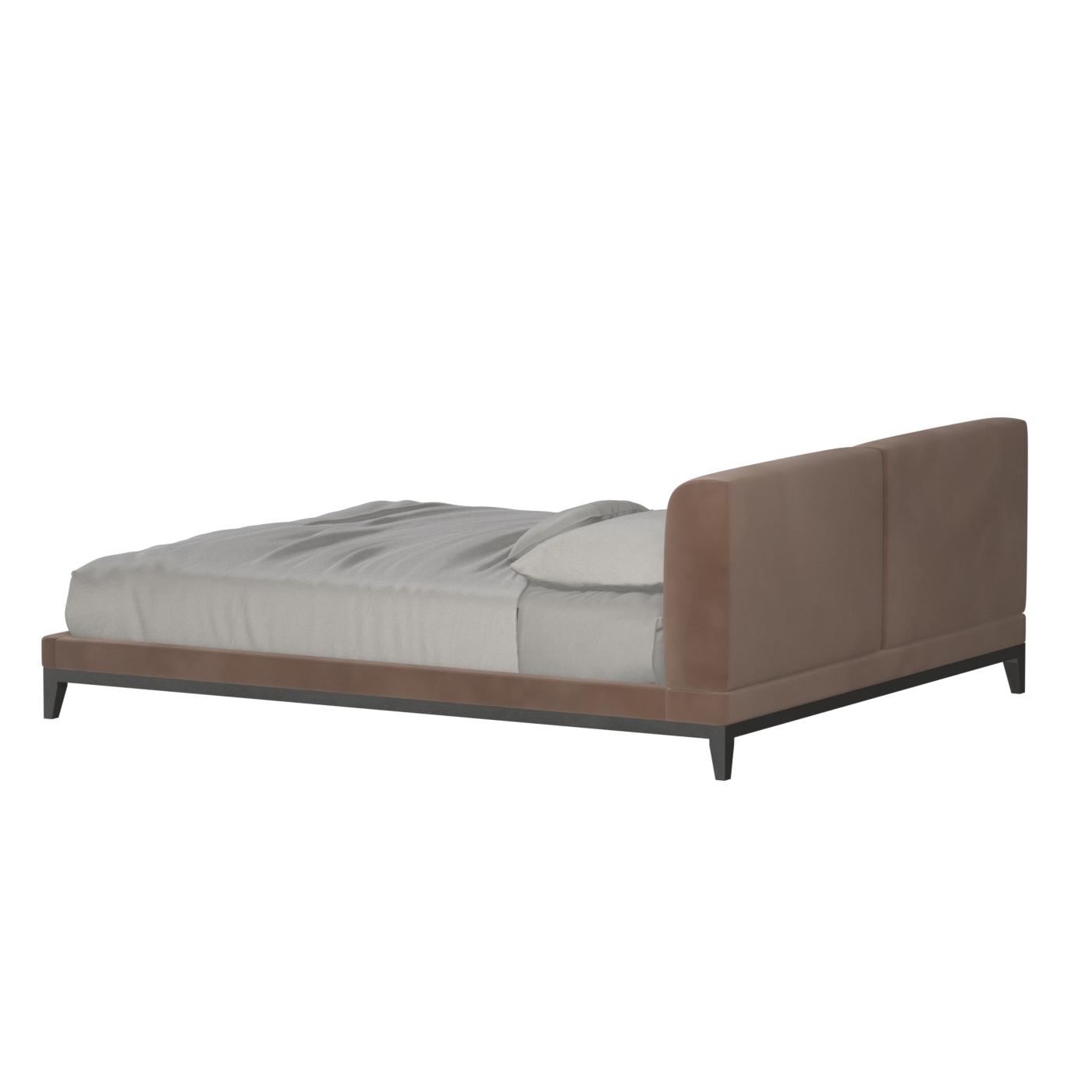 Infinity Upholstered Double Bed with Elegant Headboard