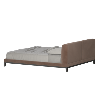 Infinity Upholstered Double Bed with Elegant Headboard