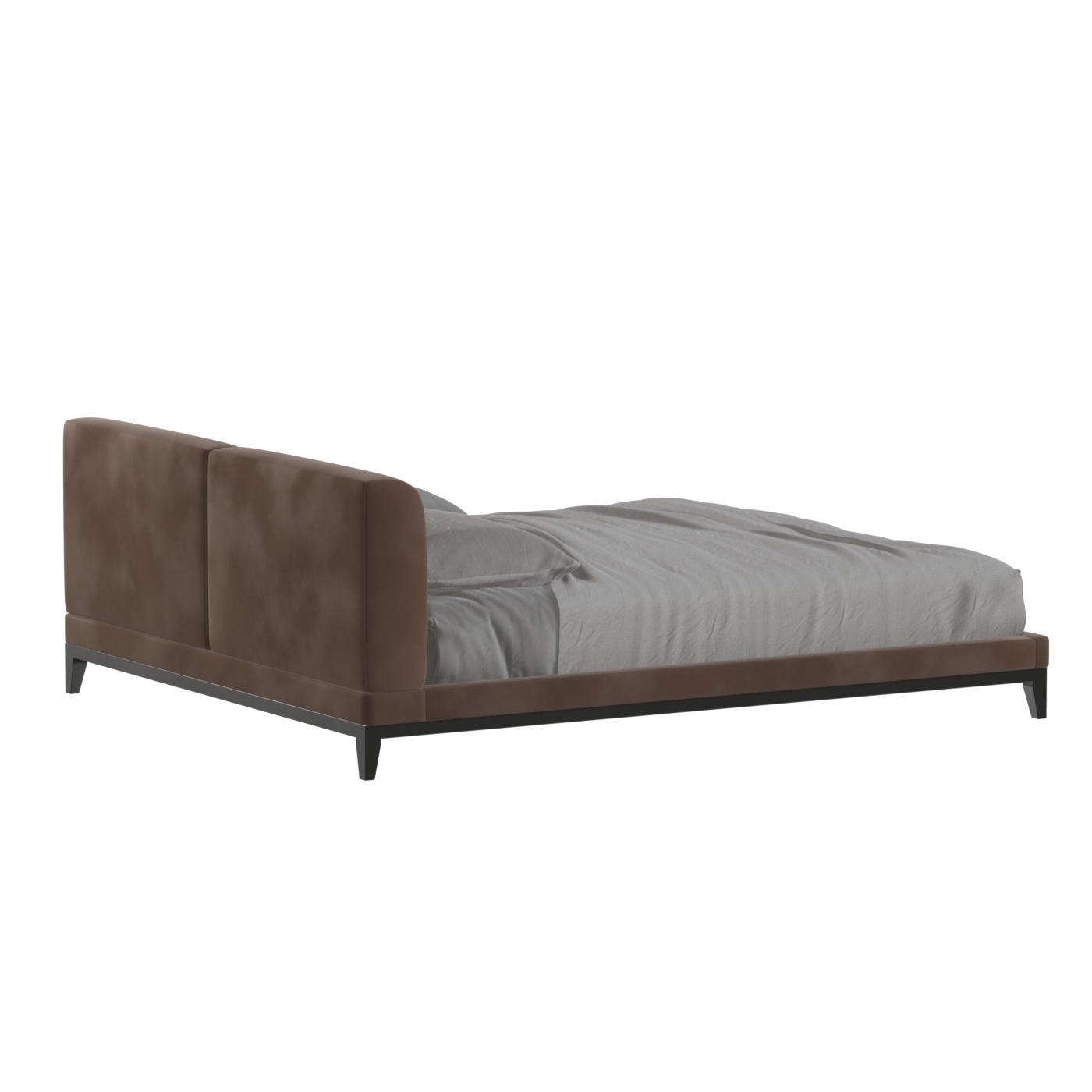 Infinity Upholstered Double Bed with Elegant Headboard
