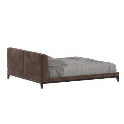 Infinity Upholstered Double Bed with Elegant Headboard