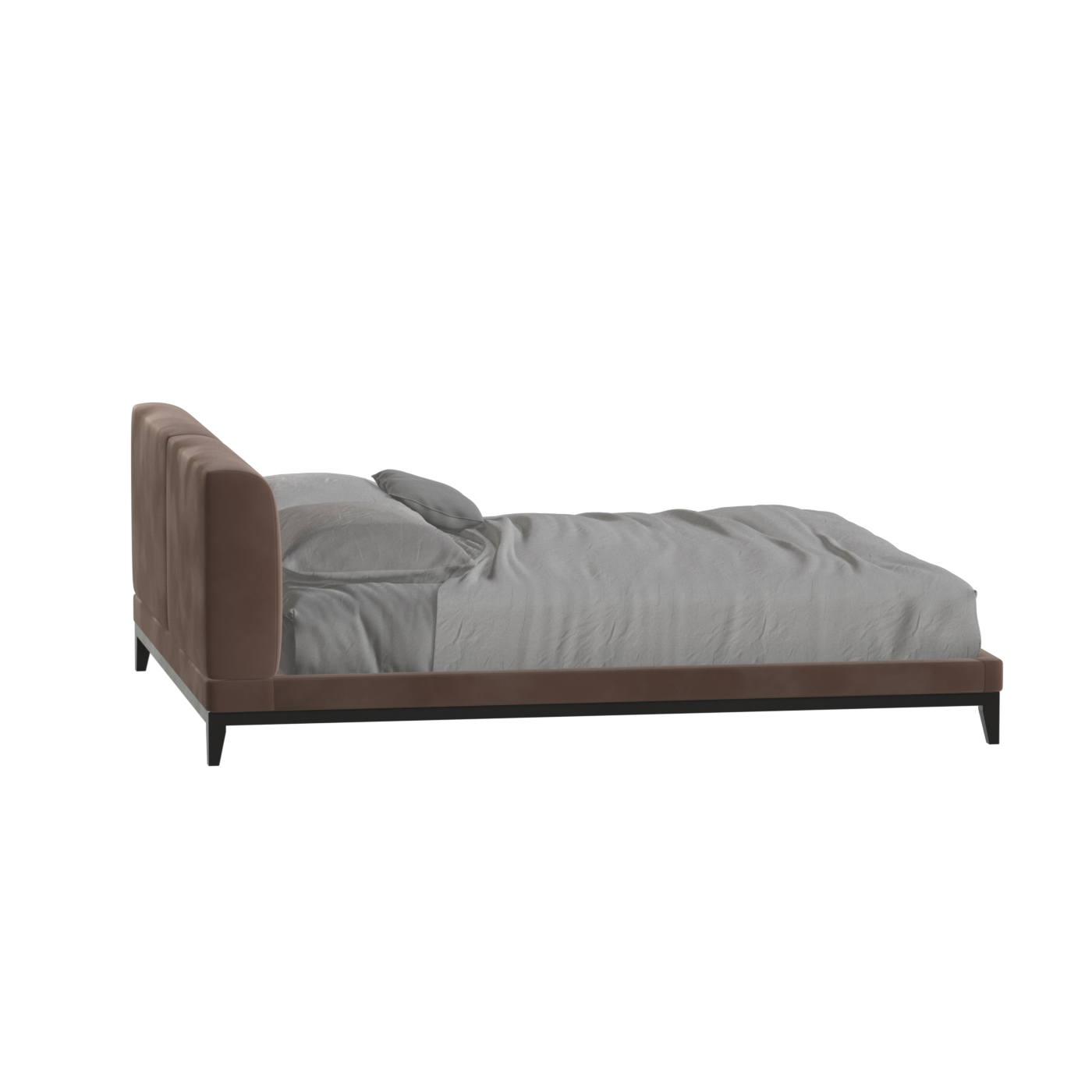 Infinity Upholstered Double Bed with Elegant Headboard