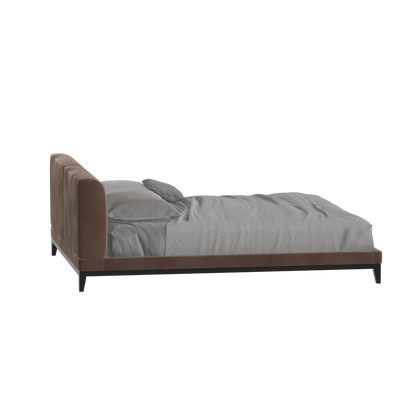 Infinity Upholstered Double Bed with Elegant Headboard