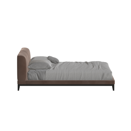 Infinity Upholstered Double Bed with Elegant Headboard