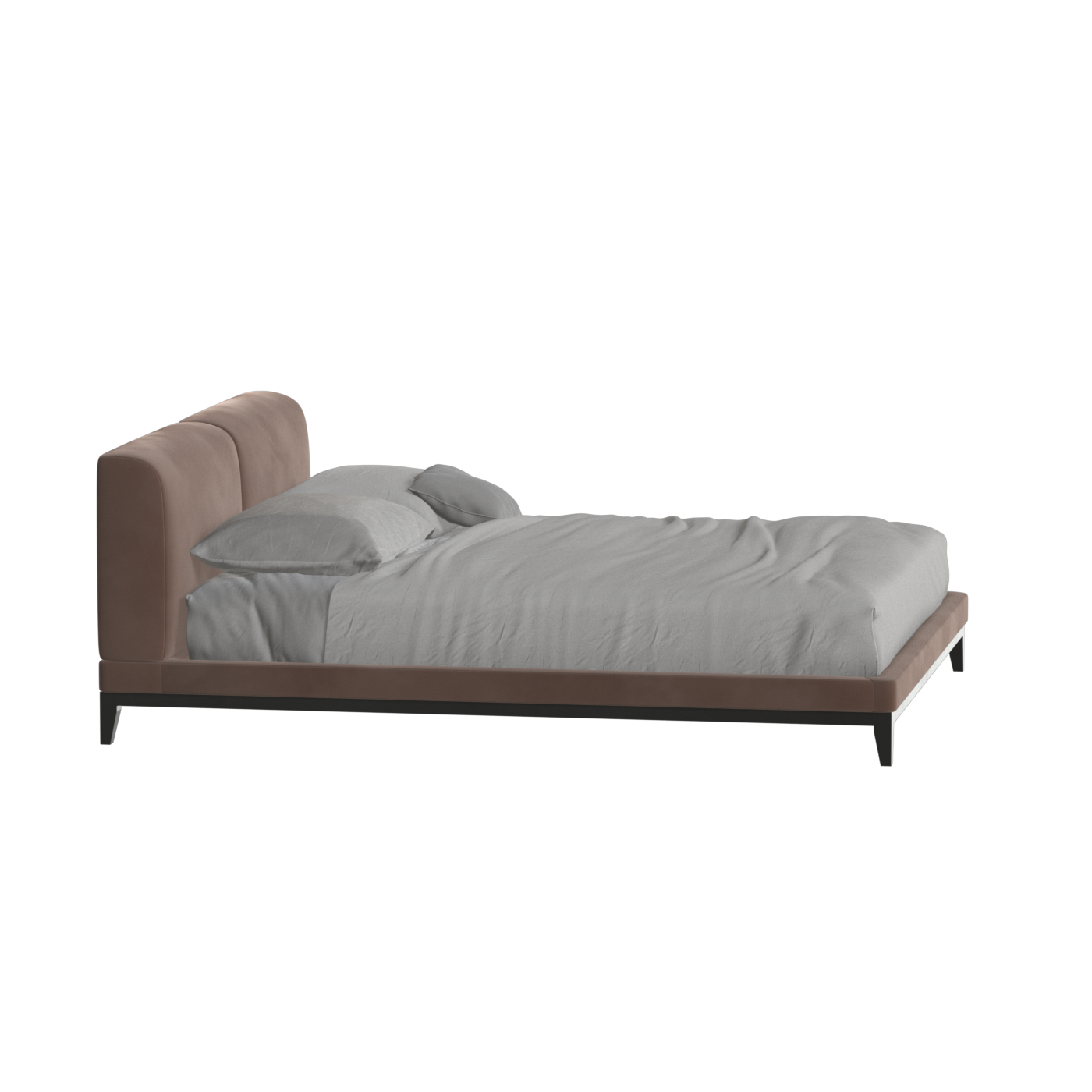 Infinity Upholstered Double Bed with Elegant Headboard