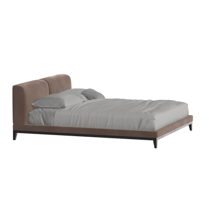 Infinity Upholstered Double Bed with Elegant Headboard