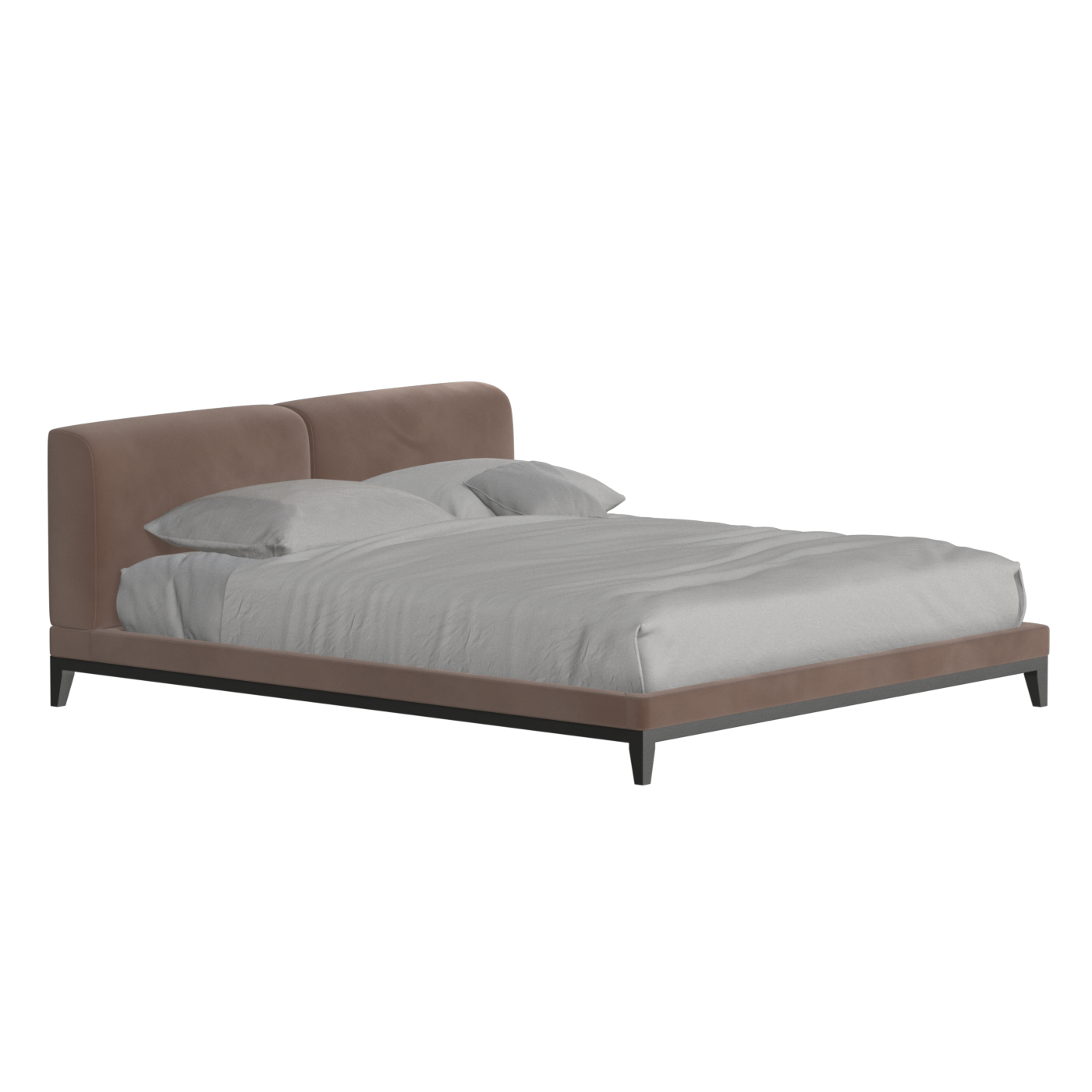 Infinity Upholstered Double Bed with Elegant Headboard