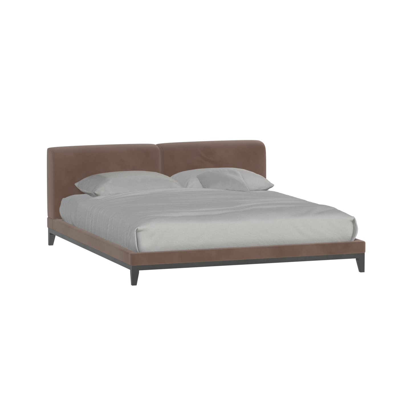 Infinity Upholstered Double Bed with Elegant Headboard