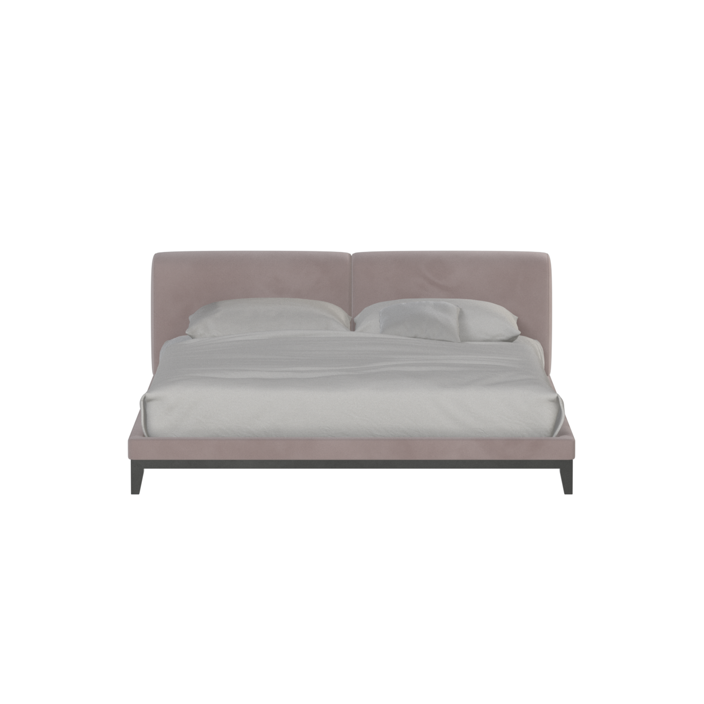 Infinity Upholstered Double Bed with Elegant Headboard
