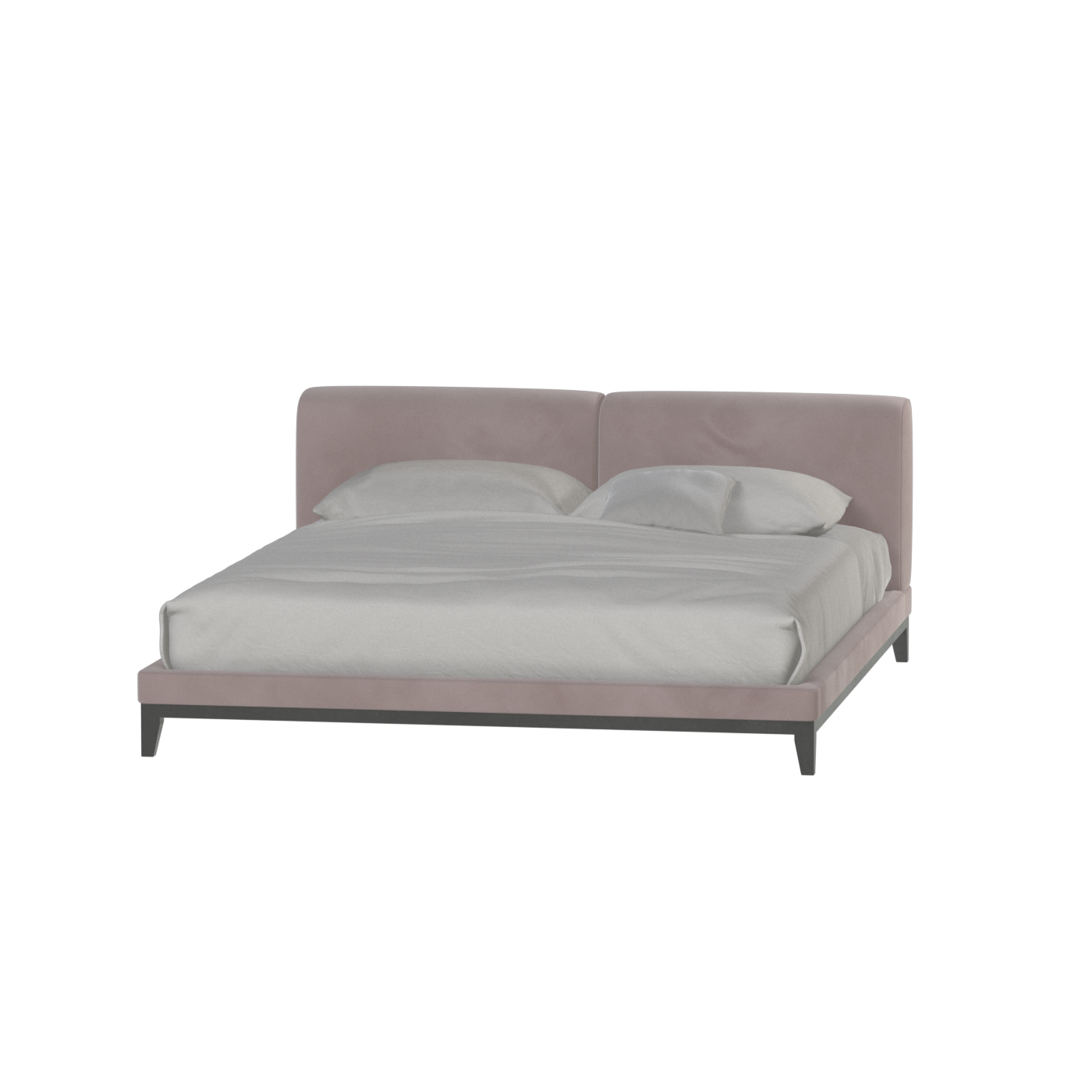 Infinity Upholstered Double Bed with Elegant Headboard