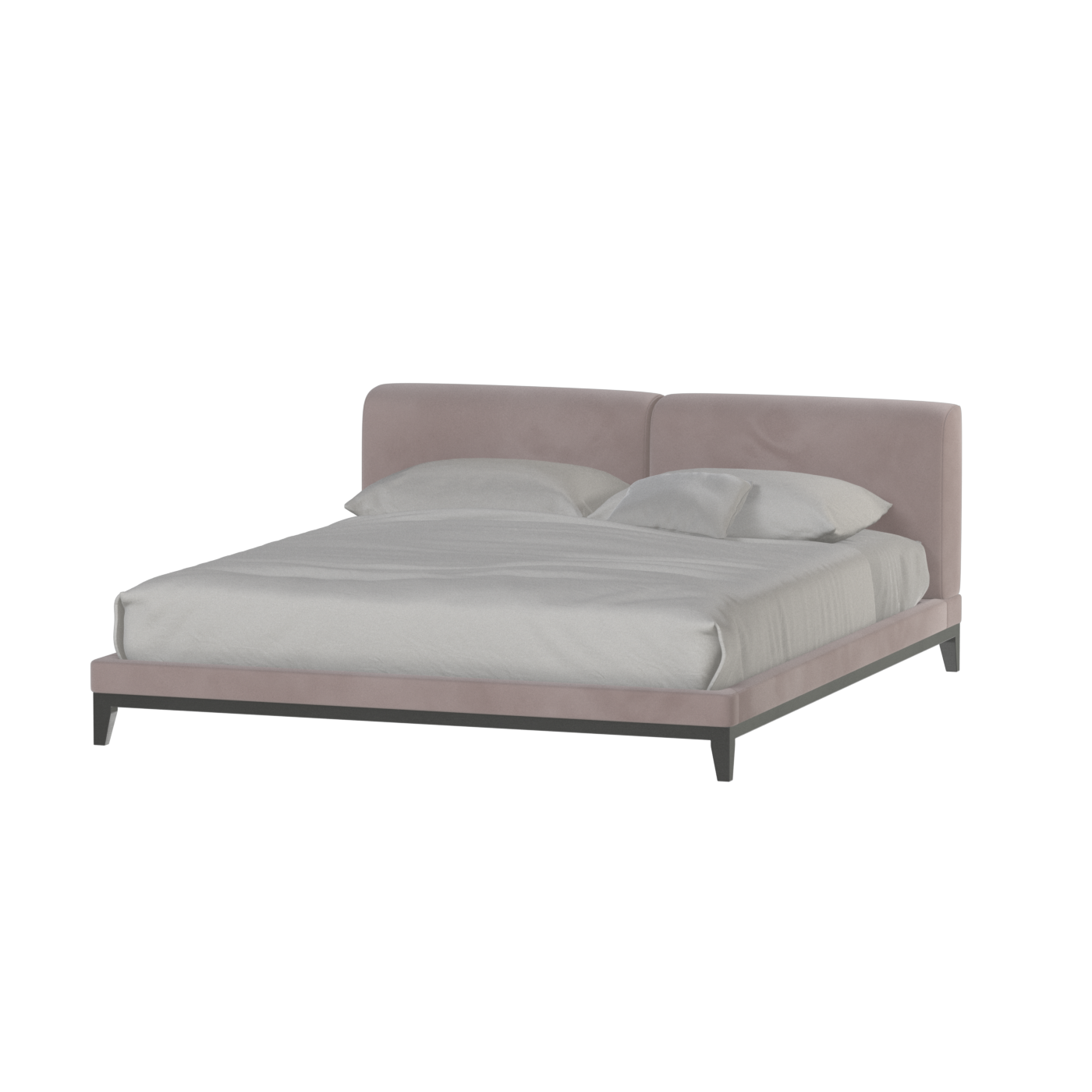 Infinity Upholstered Double Bed with Elegant Headboard
