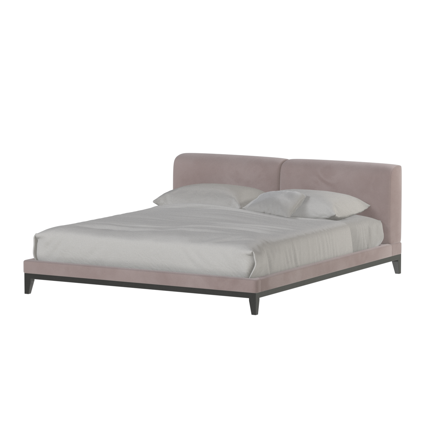 Infinity Upholstered Double Bed with Elegant Headboard