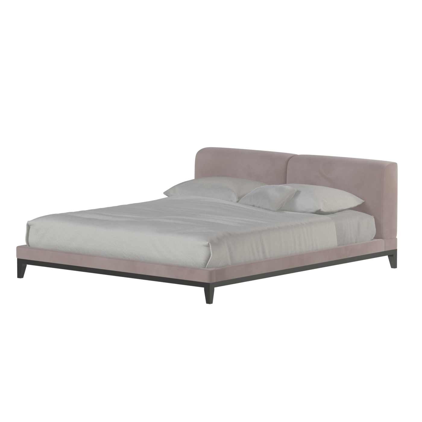 Infinity Upholstered Double Bed with Elegant Headboard
