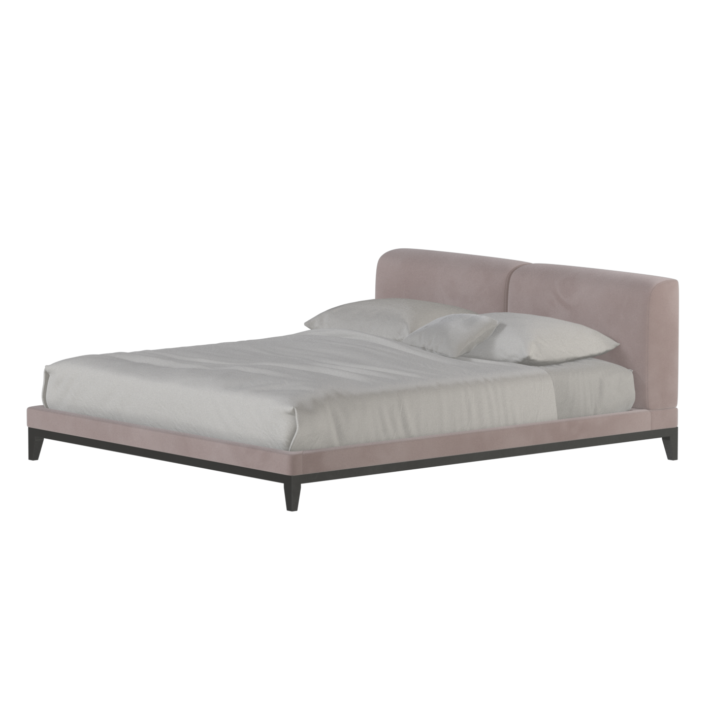 Infinity Upholstered Double Bed with Elegant Headboard