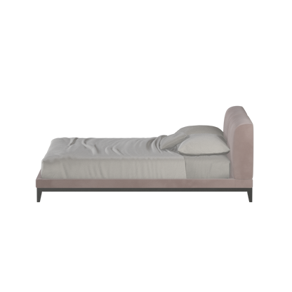 Infinity Upholstered Double Bed with Elegant Headboard