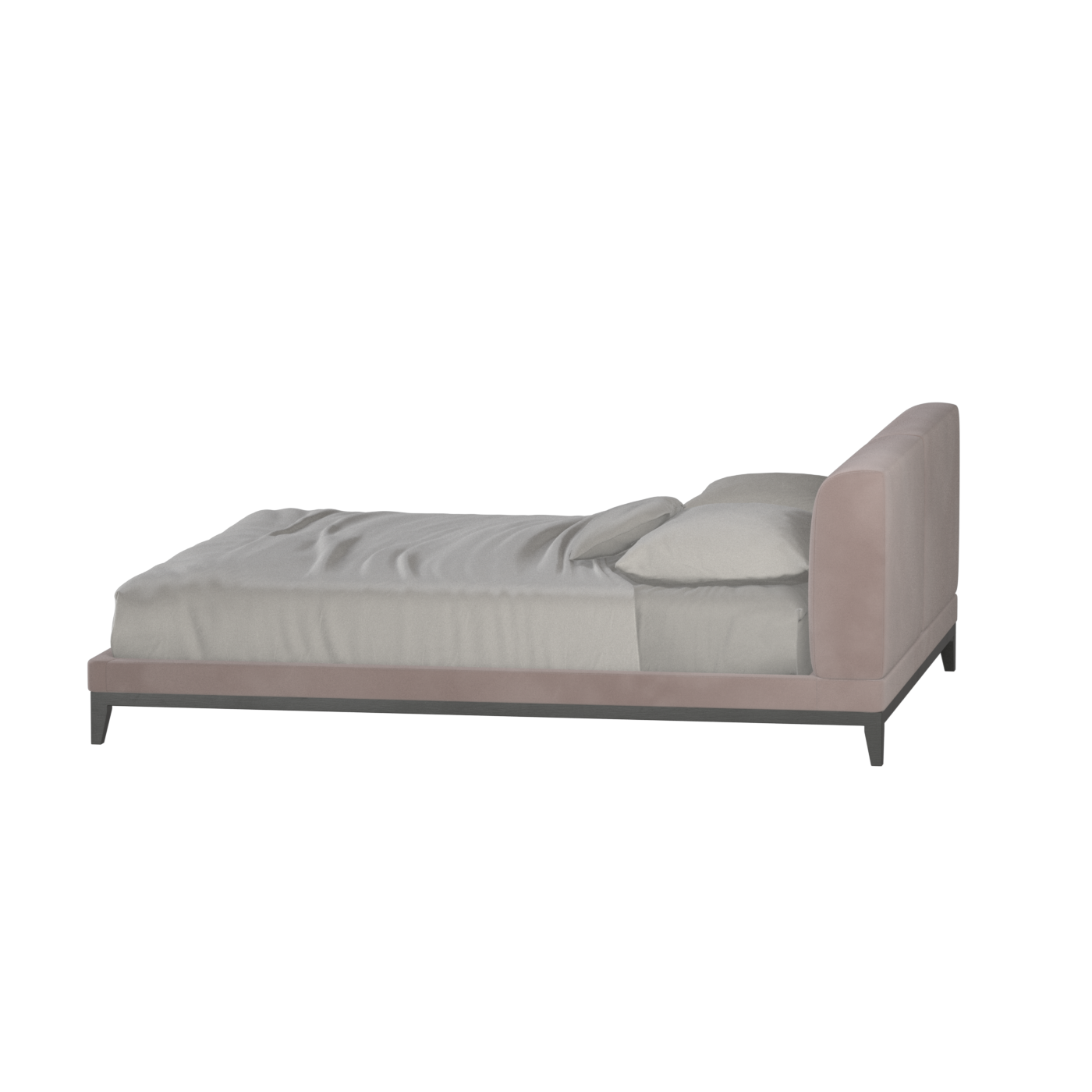 Infinity Upholstered Double Bed with Elegant Headboard