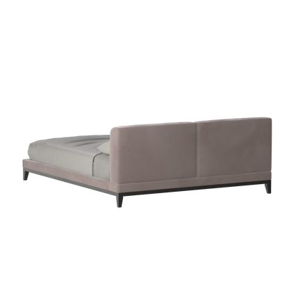 Infinity Upholstered Double Bed with Elegant Headboard