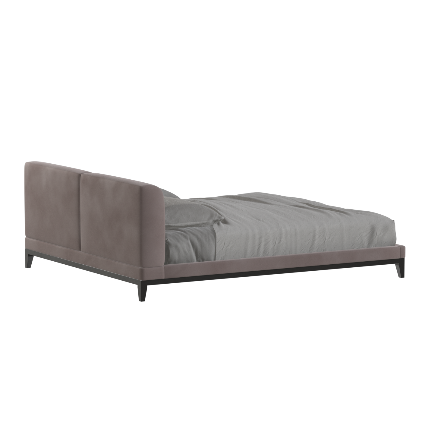Infinity Upholstered Double Bed with Elegant Headboard