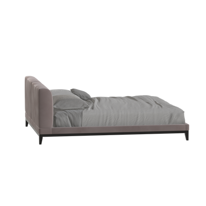 Infinity Upholstered Double Bed with Elegant Headboard