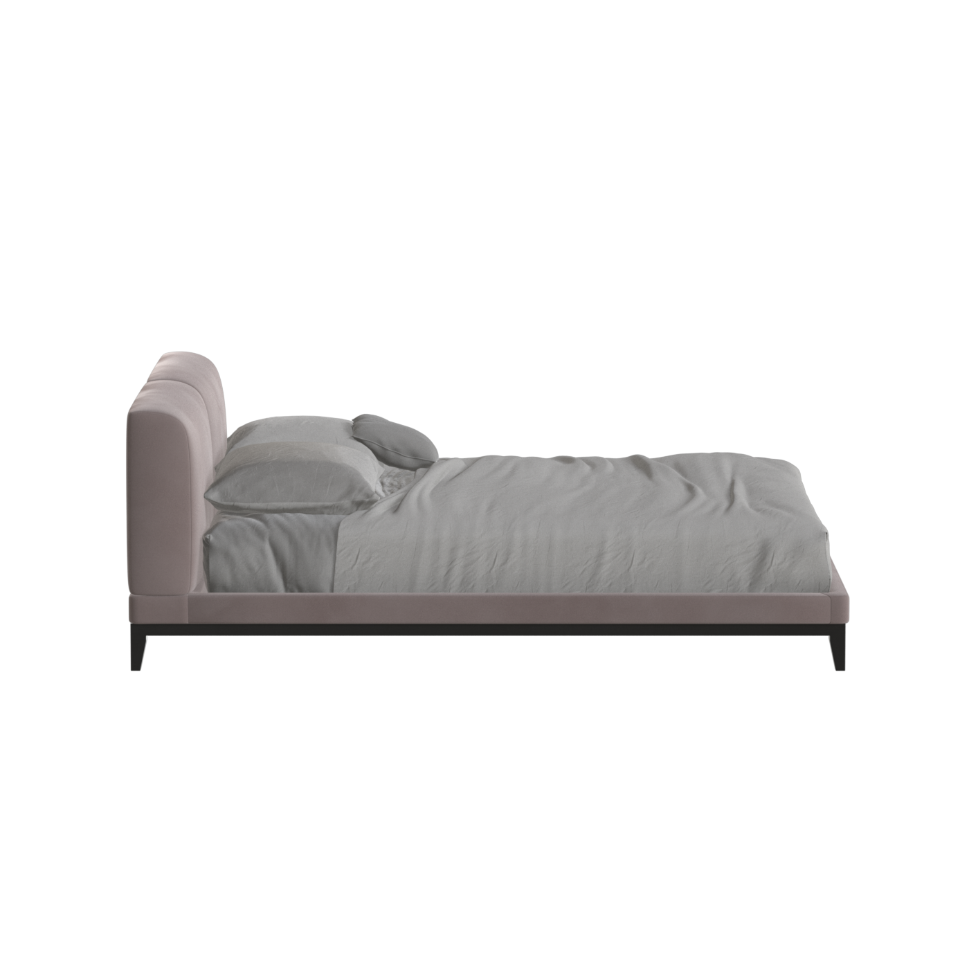 Infinity Upholstered Double Bed with Elegant Headboard