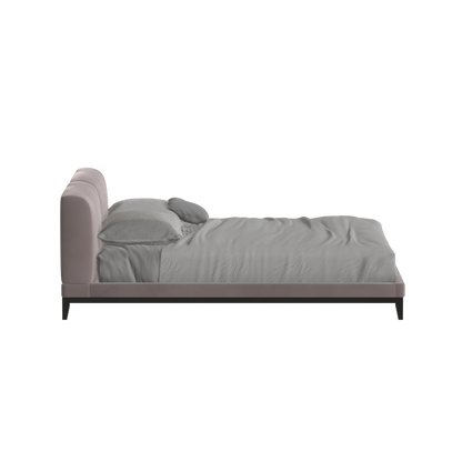 Infinity Upholstered Double Bed with Elegant Headboard