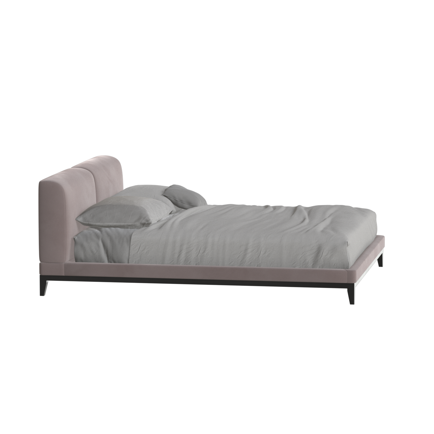 Infinity Upholstered Double Bed with Elegant Headboard