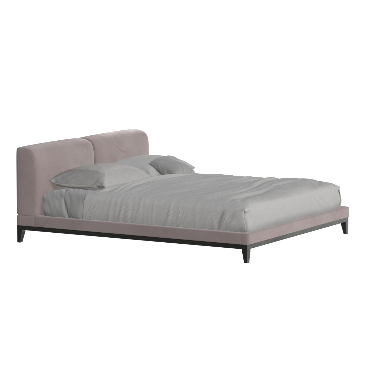 Infinity Upholstered Double Bed with Elegant Headboard