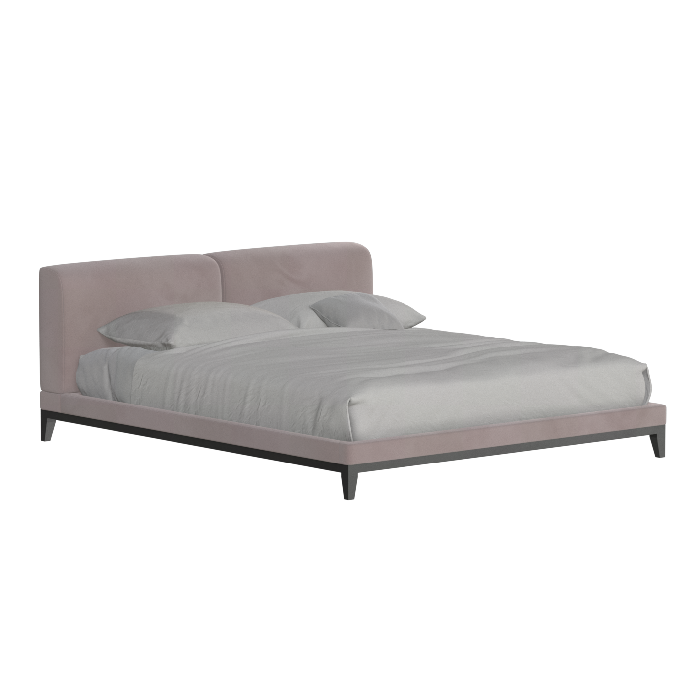 Infinity Upholstered Double Bed with Elegant Headboard