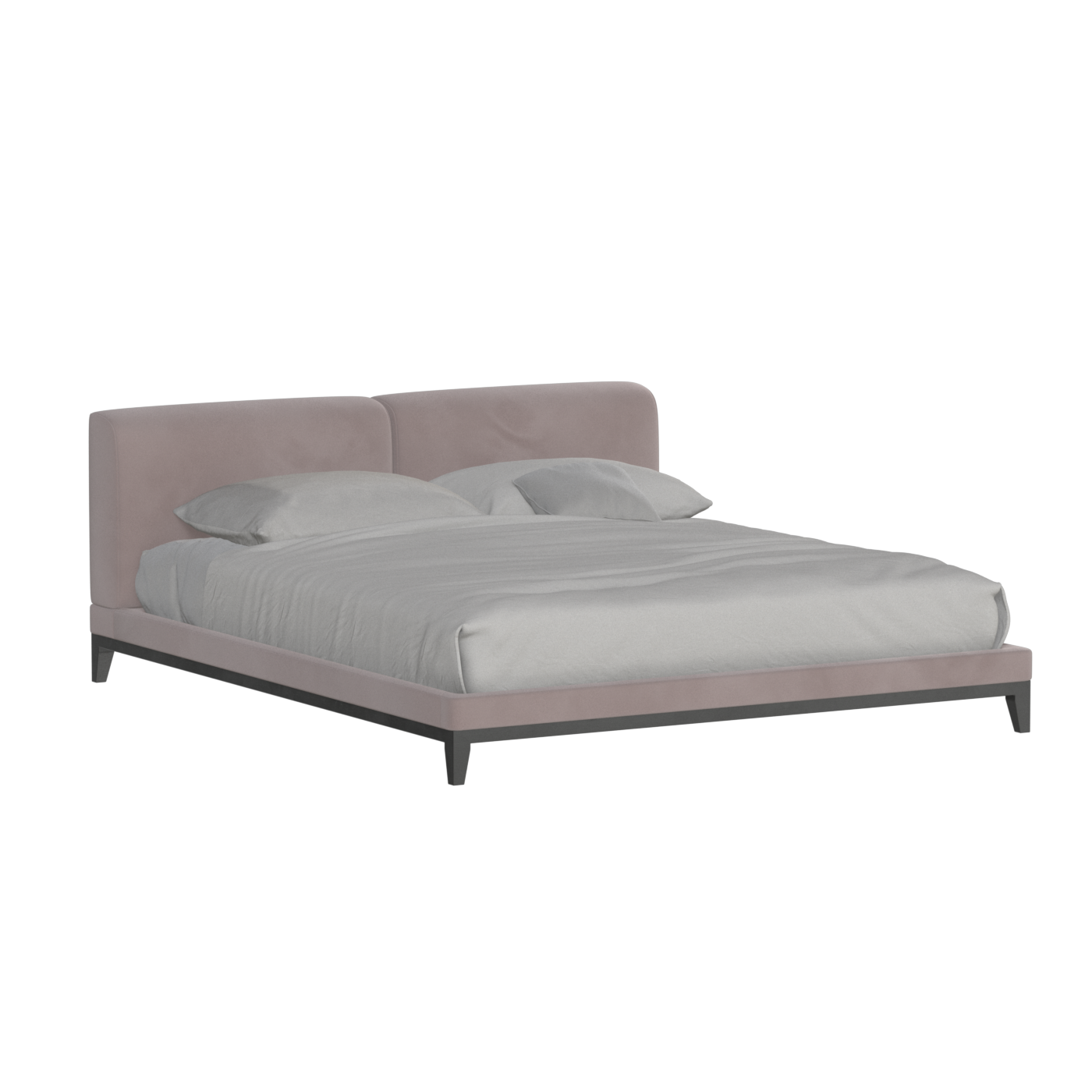 Infinity Upholstered Double Bed with Elegant Headboard