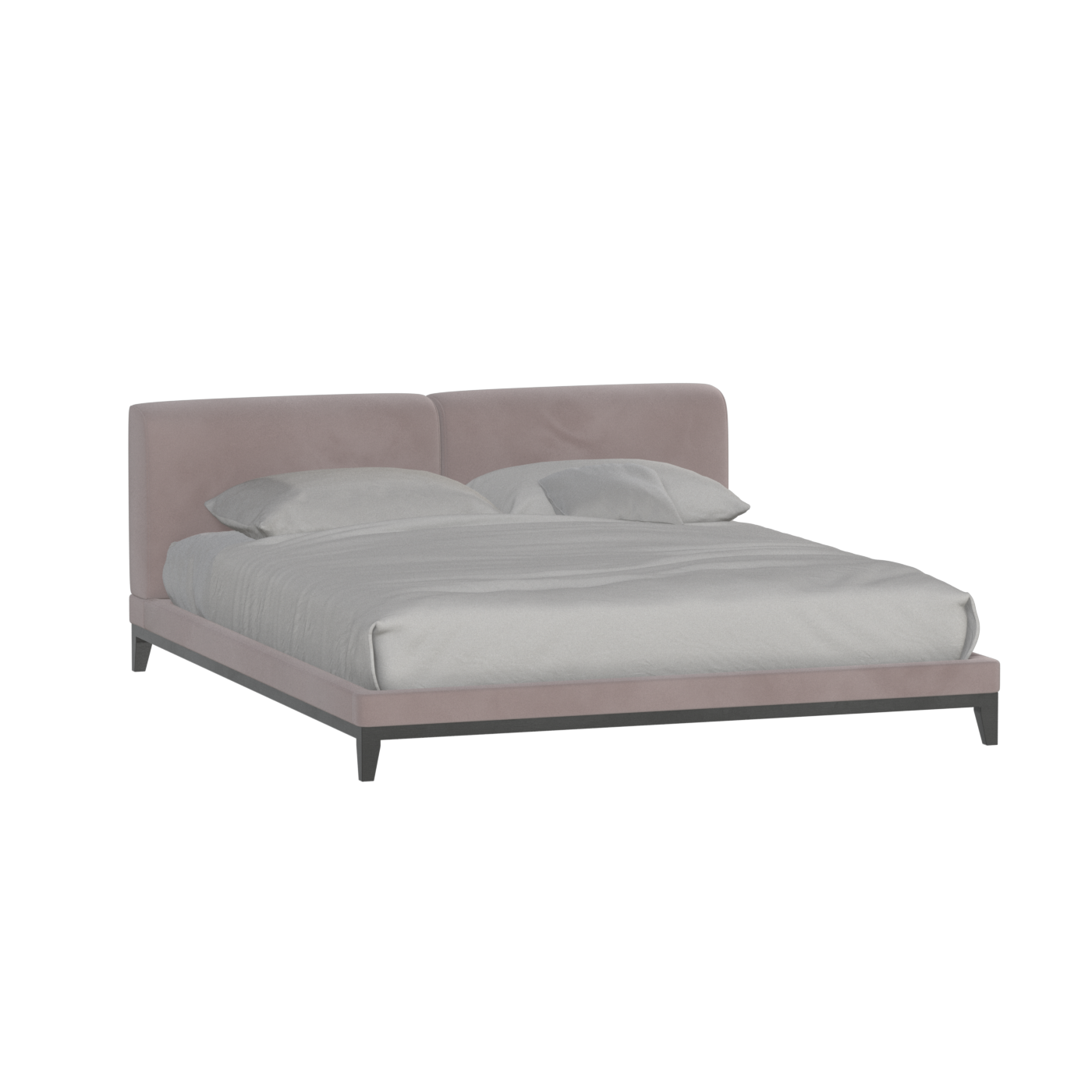 Infinity Upholstered Double Bed with Elegant Headboard