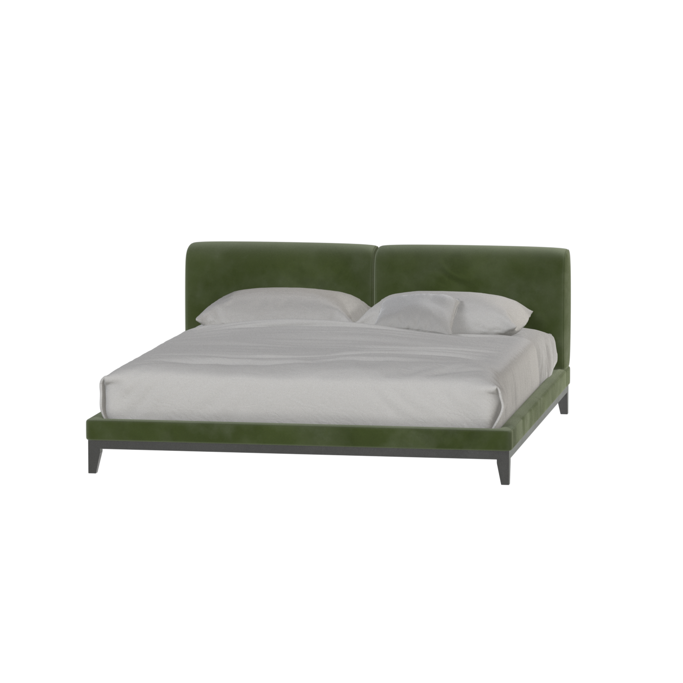 Infinity Upholstered Double Bed with Elegant Headboard