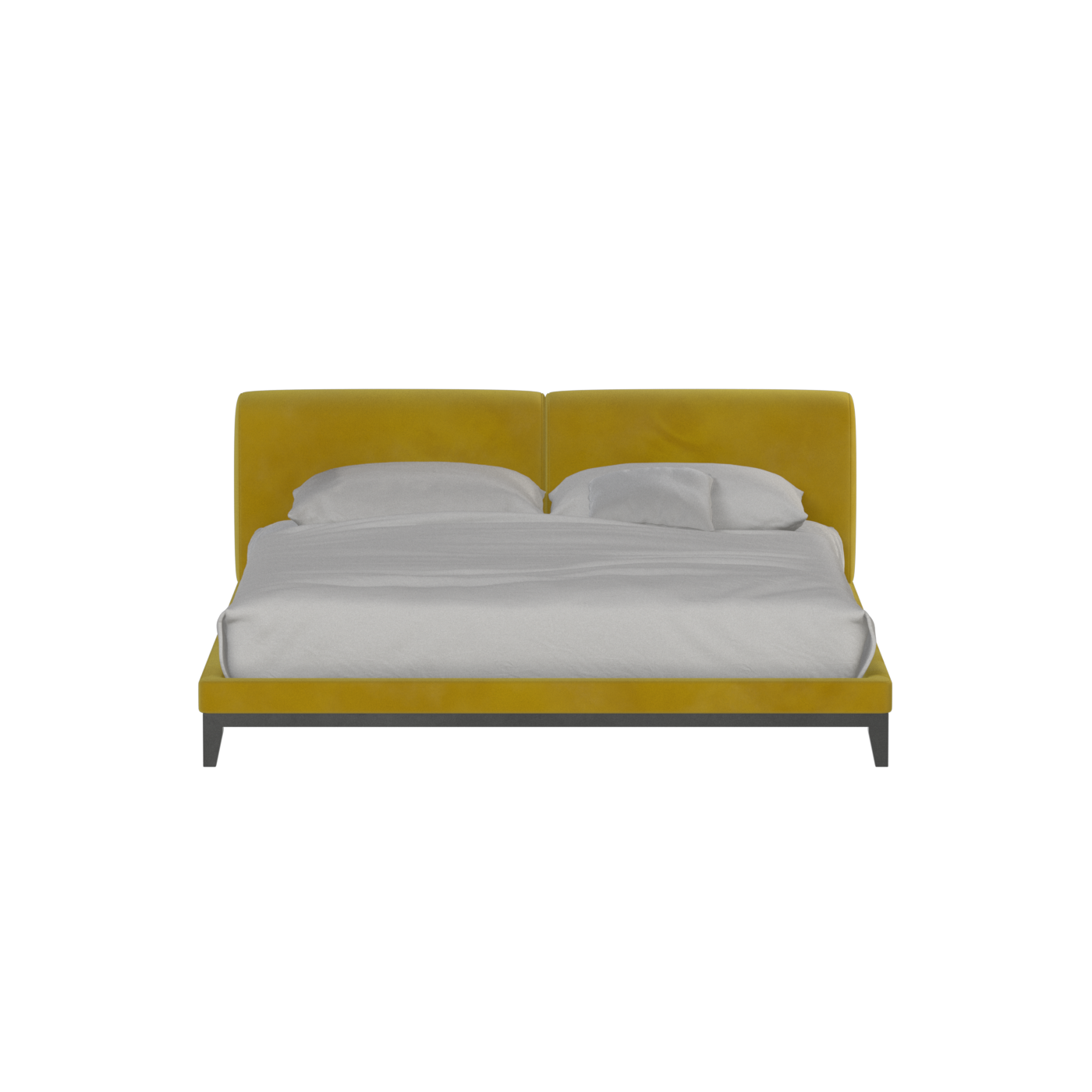Infinity Upholstered Double Bed with Elegant Headboard