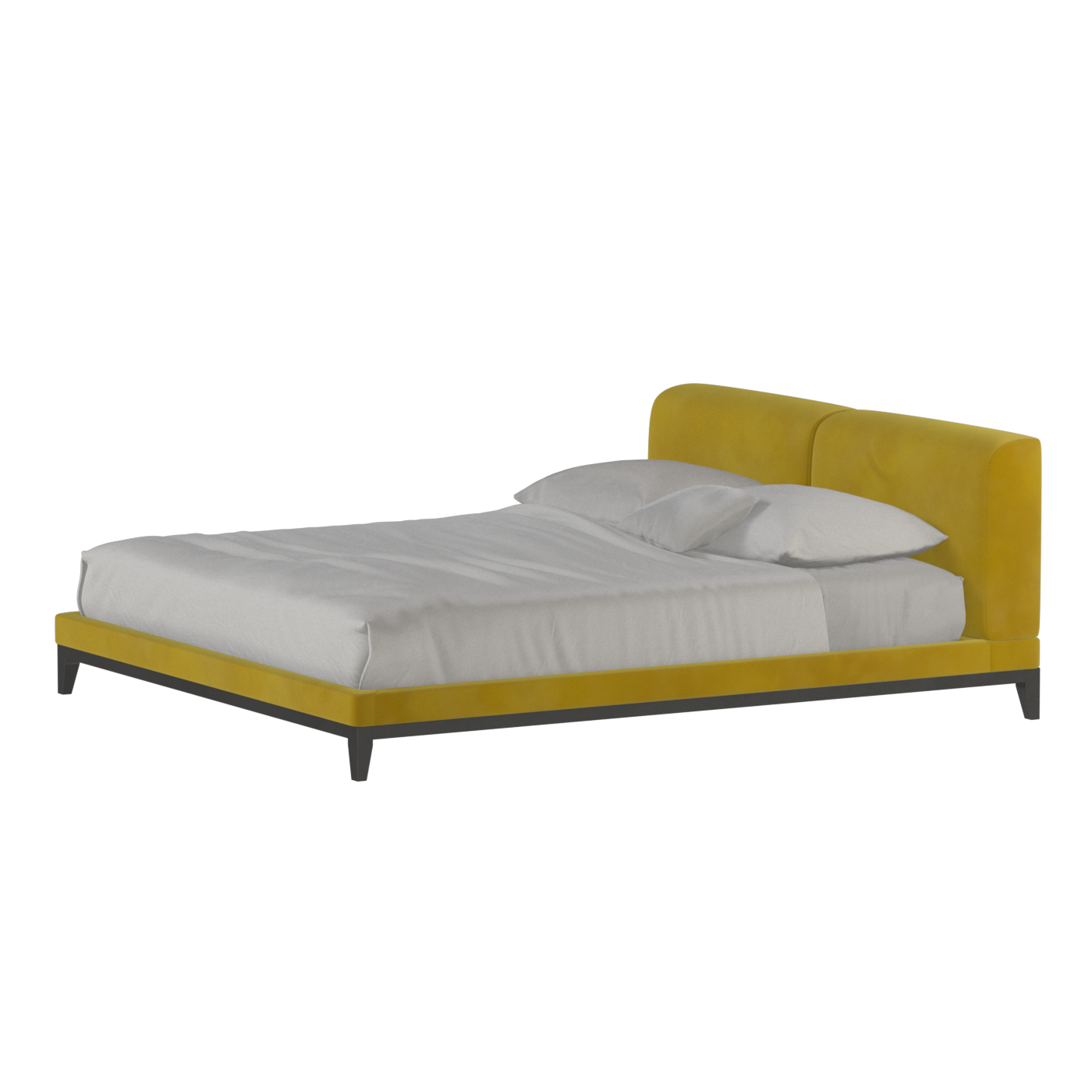 Infinity Upholstered Double Bed with Elegant Headboard