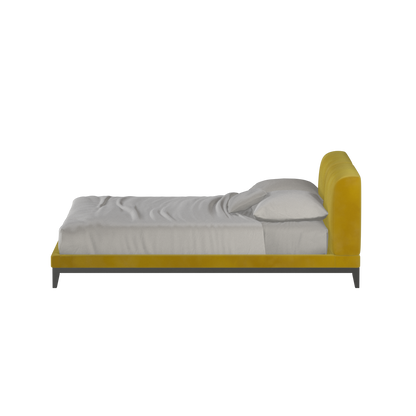 Infinity Upholstered Double Bed with Elegant Headboard