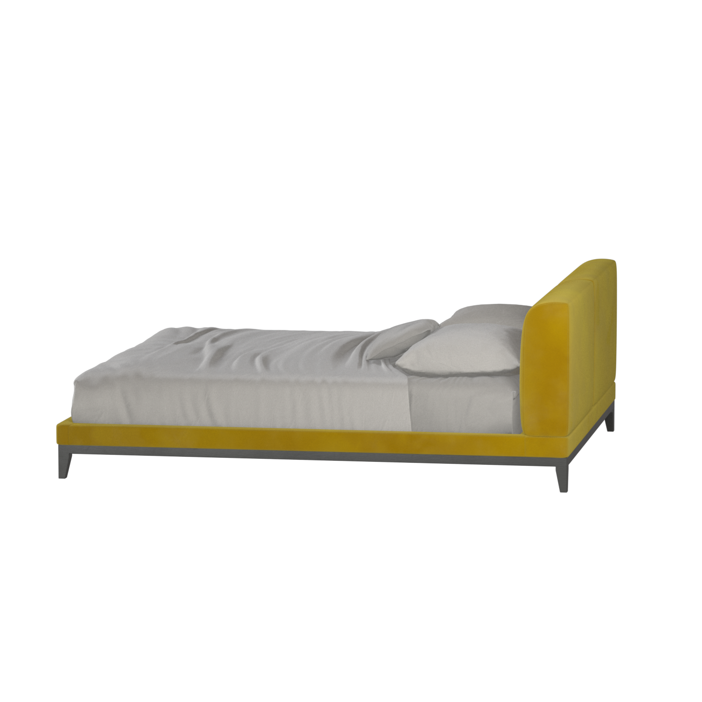 Infinity Upholstered Double Bed with Elegant Headboard