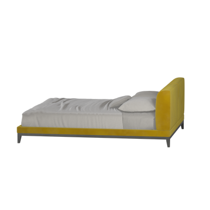 Infinity Upholstered Double Bed with Elegant Headboard
