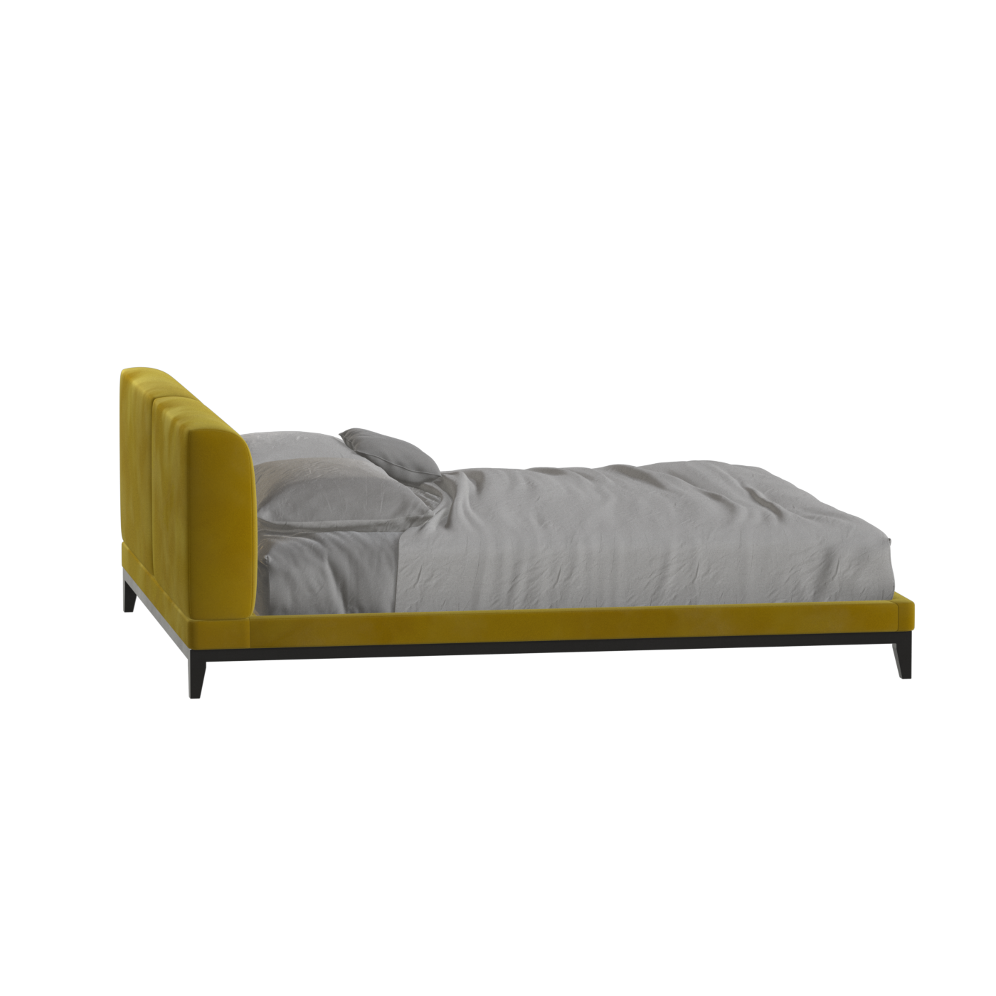Infinity Upholstered Double Bed with Elegant Headboard