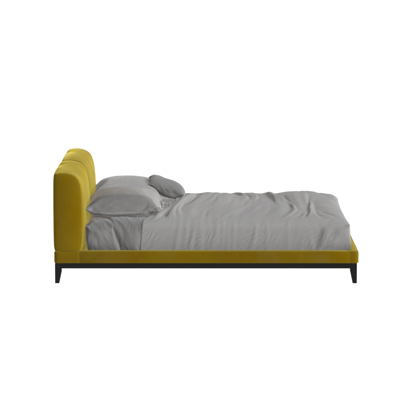 Infinity Upholstered Double Bed with Elegant Headboard
