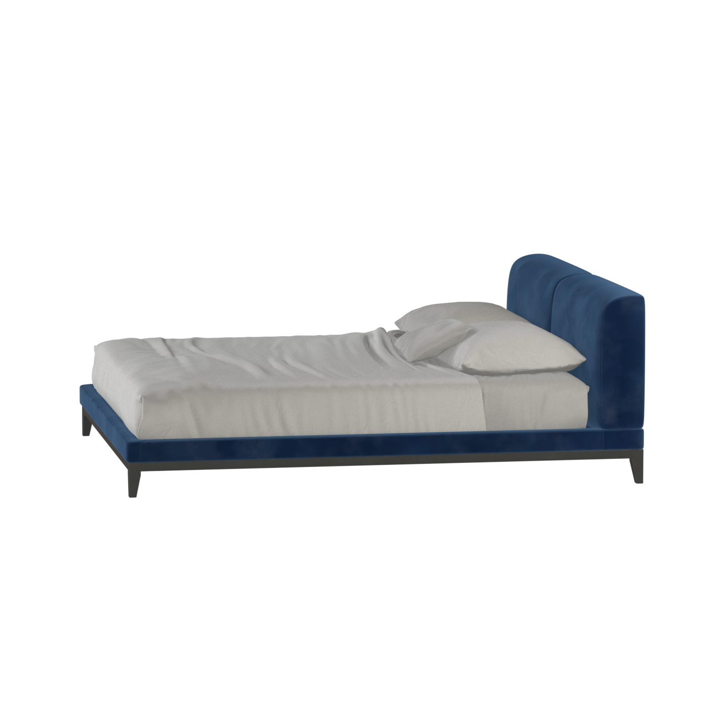 Lit double rembourré Infinity avec tête de lit élégante