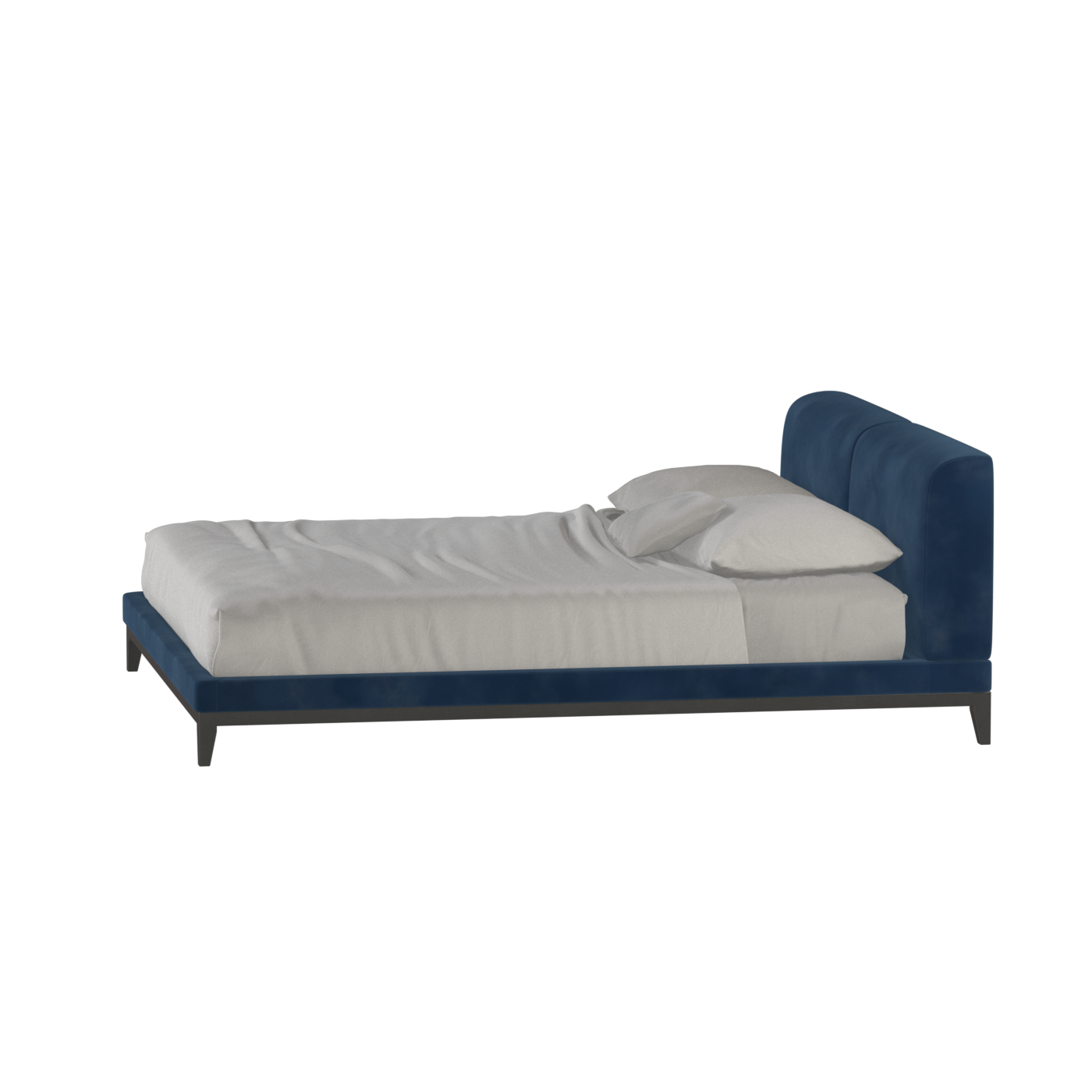 Lit double rembourré Infinity avec tête de lit élégante