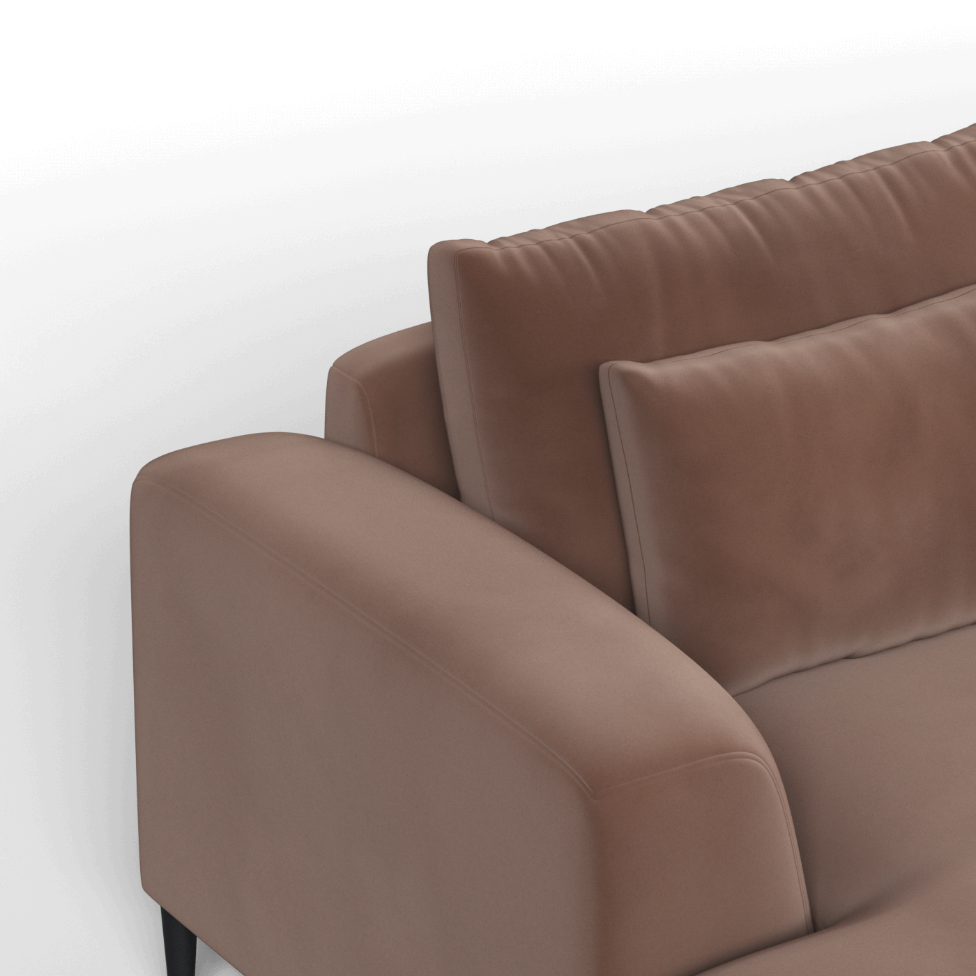 Canapé d'angle modulaire Joe – Finition en tissu de haute qualité