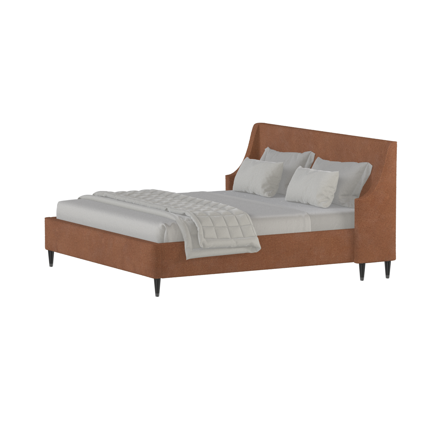 Laura Double Bed with High Headboard