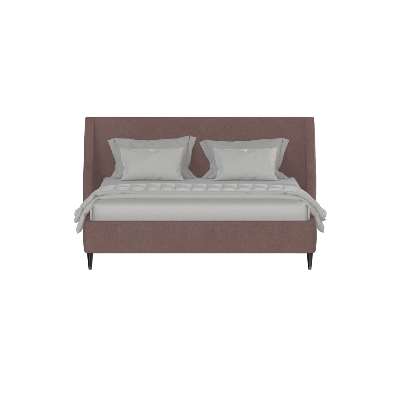Laura double bed Lucia High Headboard Upholstered Bed in Soft Fabric