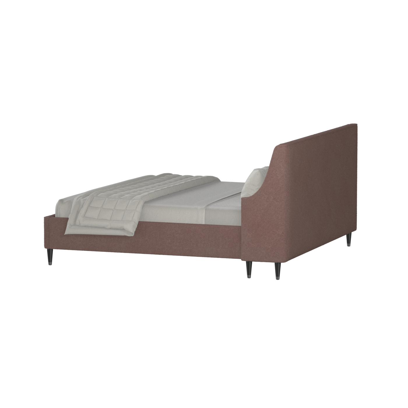 Laura double bed Lucia High Headboard Upholstered Bed in Soft Fabric