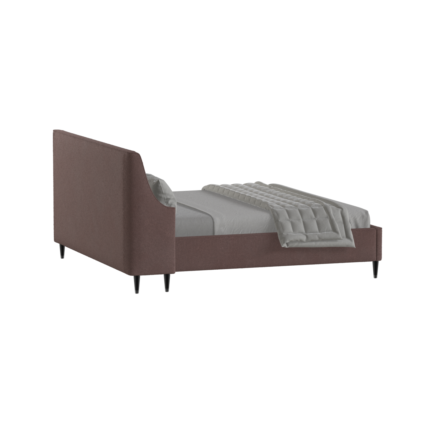 Laura double bed Lucia High Headboard Upholstered Bed in Soft Fabric
